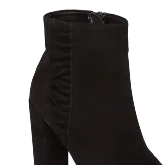 Ted Baker Frillis Suede Black Women’s Ankle Booties Block 4” Heel Pointed Toe 9 - Picture 3 of 14